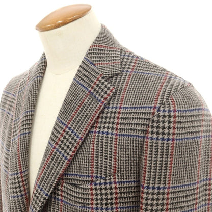 【中古】ボリオリ BOGLIOLI ウール チェック COAT テーラードジャケット グレーxブラック【 48 】【 状態ランクB 】【 メンズ 】