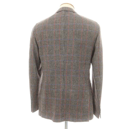 【中古】ボリオリ BOGLIOLI ウール チェック COAT テーラードジャケット グレーxブラック【 48 】【 状態ランクB 】【 メンズ 】