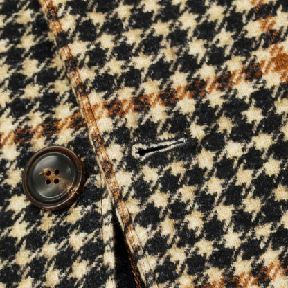 【中古】チルコロ1901 CIRCOLO 1901 ストレッチコットン チェックプリント ジャージージャケット ベージュxブラック【 48 】【 状態ランクA 】【 メンズ 】