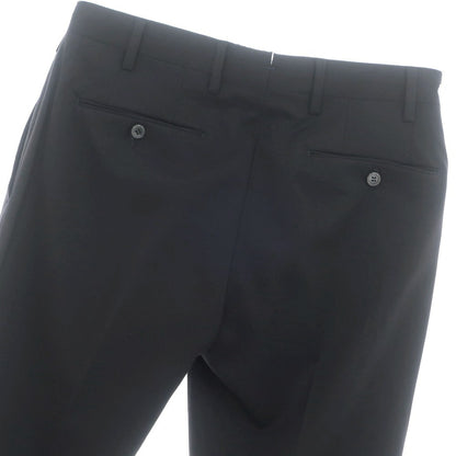 [Used] GERMANO Stretch Wool Polyester Dress Slacks Pants Black [46] [Condition Rank B] [Men&
