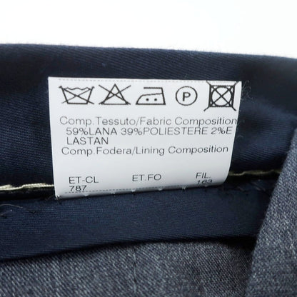 [Used] GERMANO Stretch Wool Polyester Dress Slacks Pants Black [46] [Condition Rank B] [Men&
