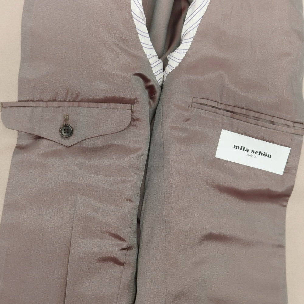【中古】ミラショーン mila schon カシミヤ ステンカラーコート ピンクベージュ【サイズ46】【 状態ランクA 】【 メンズ 】 [CPD]