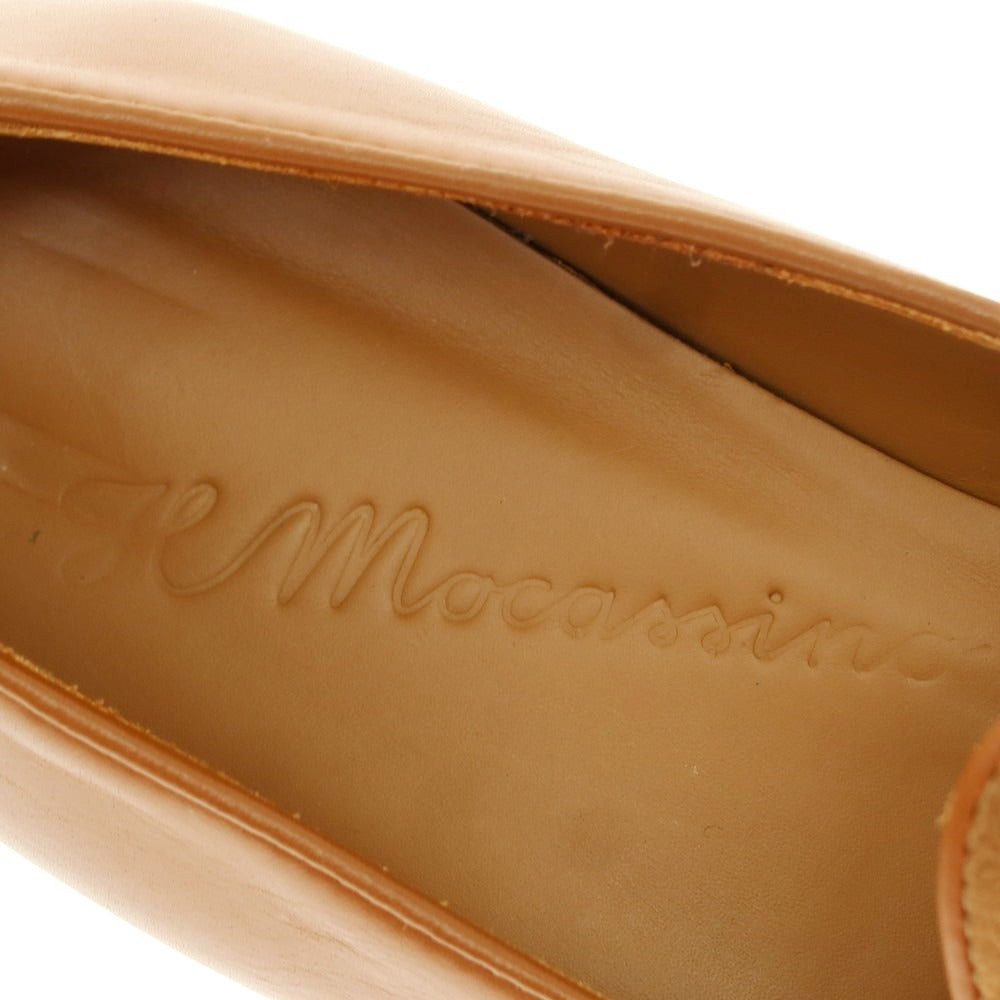 【中古】イルモカシーノ IL MOCASSINO レザー ベルジャンシューズ ローファー ブラウン【 38 1/2 】【 状態ランクB 】【 メンズ 】