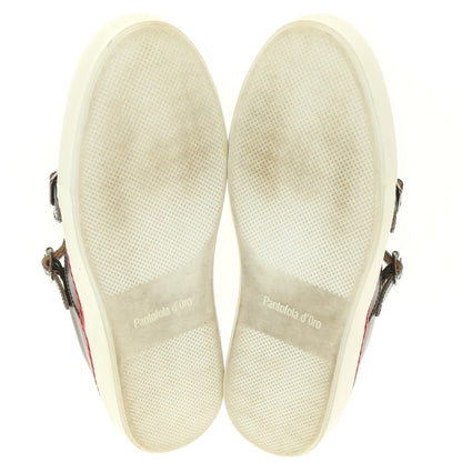 【中古】パントフォラドーロ Pantofola dOro ダブルモンク レザー スニーカー ブラック【 41 】【 状態ランクB 】【 メンズ 】