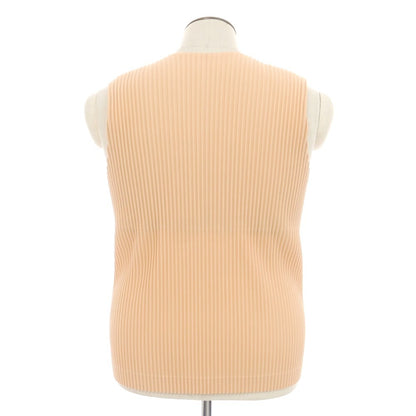【中古】オム プリッセ イッセイミヤケ HOMME PLISSE ISSEY MIYAKE 2025年春夏 プリーツ加工 ジレ ベスト パステルオレンジ【 表記なし（L位） 】【 状態ランクA 】【 メンズ 】