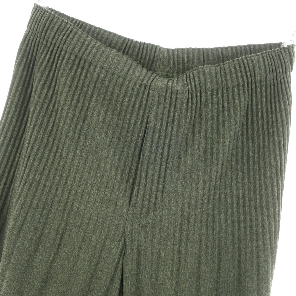 【中古】オム プリッセ イッセイミヤケ HOMME PLISSE ISSEY MIYAKE 2025年春夏 プリーツ イージーパンツ オリーブグリーンxグレー【 表記なし（L位） 】【 状態ランクA 】【 メンズ 】 [APD]
