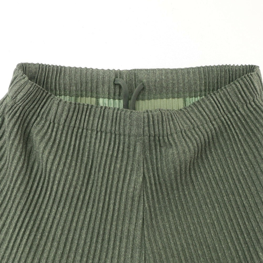 【中古】オム プリッセ イッセイミヤケ HOMME PLISSE ISSEY MIYAKE 2025年春夏 プリーツ イージーパンツ オリーブグリーンxグレー【 表記なし（L位） 】【 状態ランクA 】【 メンズ 】 [APD]