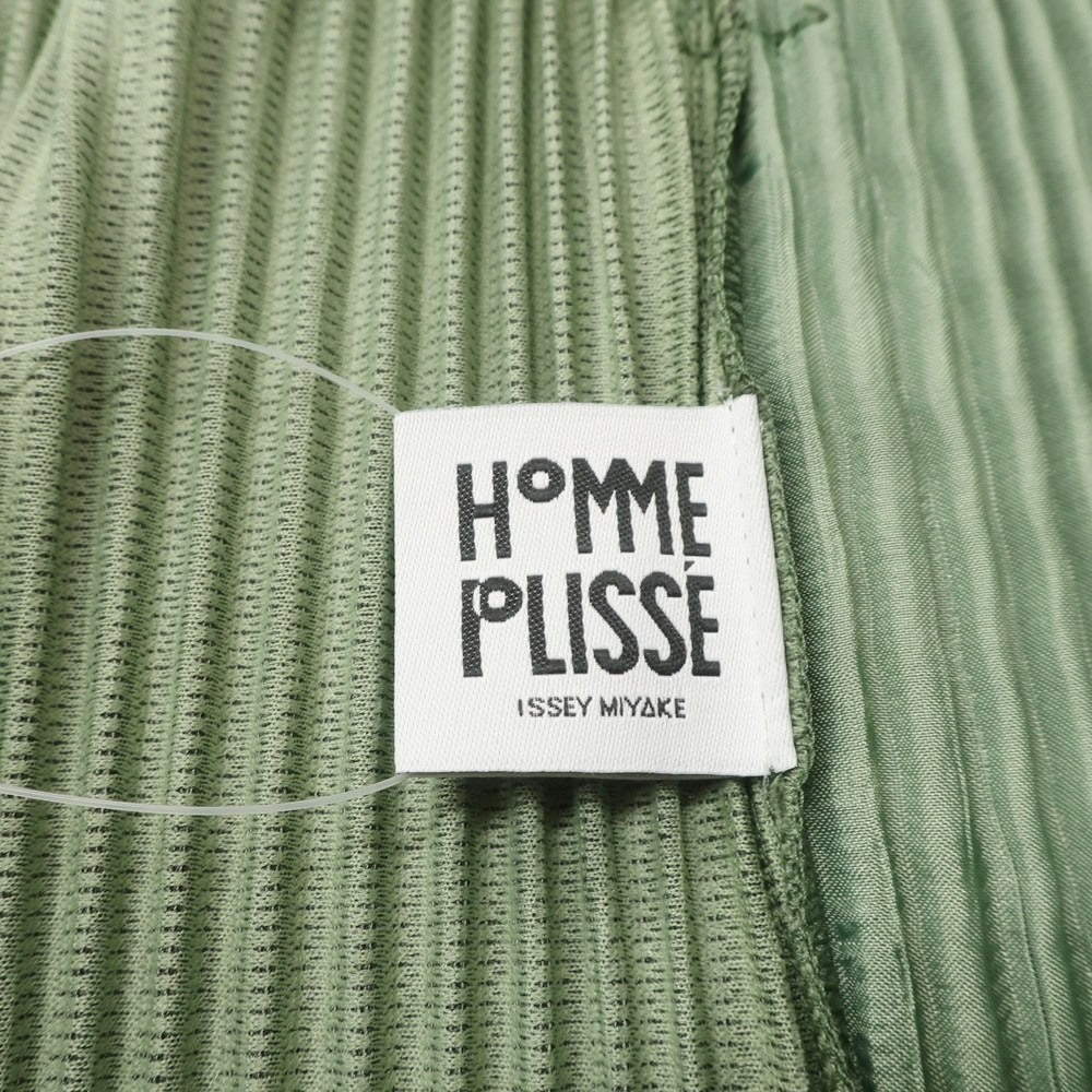 【中古】オム プリッセ イッセイミヤケ HOMME PLISSE ISSEY MIYAKE 2025年春夏 プリーツ イージーパンツ オリーブグリーンxグレー【 表記なし（L位） 】【 状態ランクA 】【 メンズ 】 [APD]