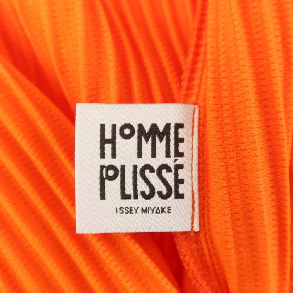 [Used] Homme Plissé Issey Miyake 2025 Spring/Summer Pleated No-collar Long Jacket Orange [No description (L size)] [Condition Rank A] [Men&