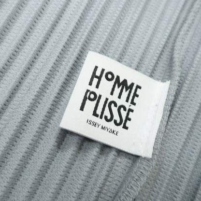 [Used] Homme Plissé Issey Miyake Spring/Summer 2025 Pleated Stand Collar Double Zip Blouson Grayish Blue [No Size (L)] [Condition Rank A] [Men&