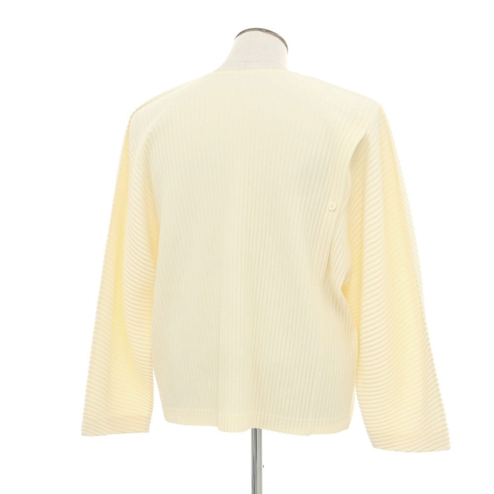 【中古】オム プリッセ イッセイミヤケ HOMME PLISSE ISSEY MIYAKE 2025年春夏 プリーツ クルーネック カットソー ライトベージュ【 表記なし（L位） 】【 状態ランクB 】【 メンズ 】