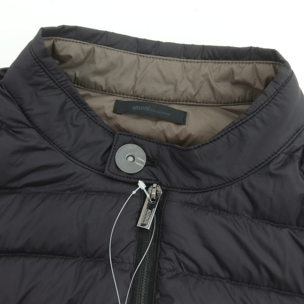 【中古】アルマーニ コレッツォーニ ARMANI COLLEZIONI ナイロン ダブルジップ ダウンベスト ブルゾン ブラック【 46 】【 状態ランクB 】【 メンズ 】