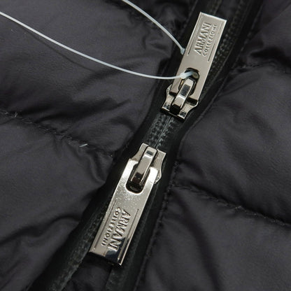【中古】アルマーニ コレッツォーニ ARMANI COLLEZIONI ナイロン ダブルジップ ダウンベスト ブルゾン ブラック【 46 】【 状態ランクB 】【 メンズ 】