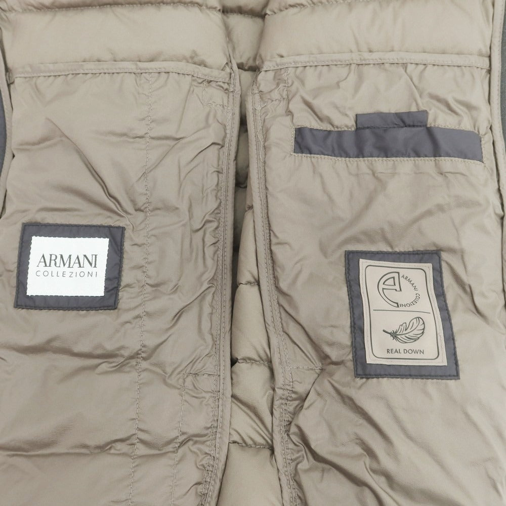 【中古】アルマーニ コレッツォーニ ARMANI COLLEZIONI ナイロン ダブルジップ ダウンベスト ブルゾン ブラック【 46 】【 状態ランクB 】【 メンズ 】