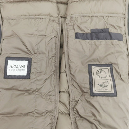 【中古】アルマーニ コレッツォーニ ARMANI COLLEZIONI ナイロン ダブルジップ ダウンベスト ブルゾン ブラック【 46 】【 状態ランクB 】【 メンズ 】