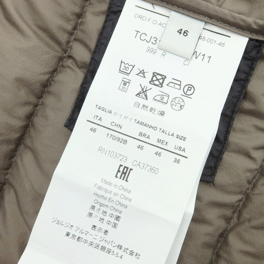 【中古】アルマーニ コレッツォーニ ARMANI COLLEZIONI ナイロン ダブルジップ ダウンベスト ブルゾン ブラック【サイズ46】【 状態ランクB 】【 メンズ 】 [CPD]