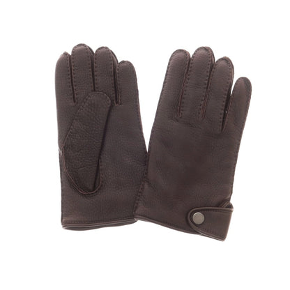 【中古】【未使用】タイユアタイ TIE YOUR TIE レザー カシミヤライニング 手袋 グローブ ダークブラウン【 7 1/2 】【 状態ランクS 】【 メンズ 】