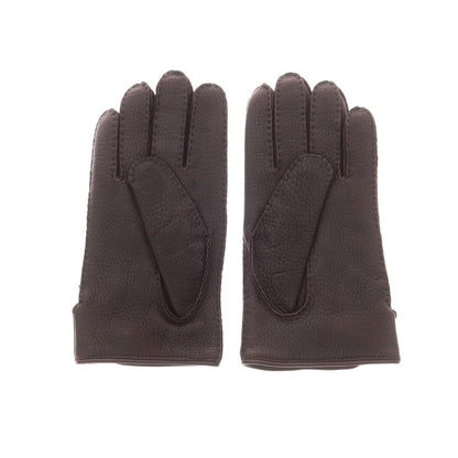 【中古】【未使用】タイユアタイ TIE YOUR TIE レザー カシミヤライニング 手袋 グローブ ダークブラウン【 7 1/2 】【 状態ランクS 】【 メンズ 】