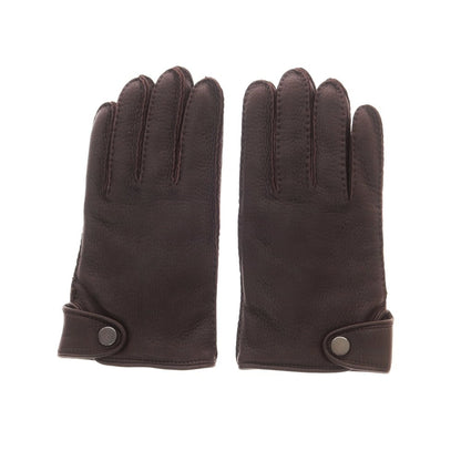 【中古】【未使用】タイユアタイ TIE YOUR TIE レザー カシミヤライニング 手袋 グローブ ダークブラウン【 7 1/2 】【 状態ランクS 】【 メンズ 】