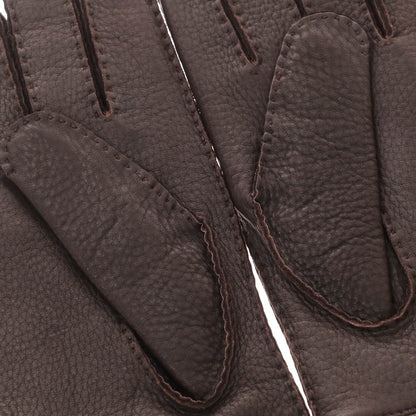 【中古】【未使用】タイユアタイ TIE YOUR TIE レザー カシミヤライニング 手袋 グローブ ダークブラウン【 7 1/2 】【 状態ランクS 】【 メンズ 】