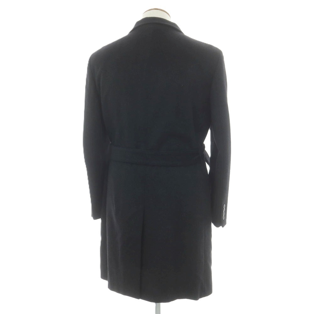 【中古】ランバンコレクション LANVIN COLLECTION アンゴラ スタンドカラー コート ブラック【 46 】【 状態ランクC 】【 メンズ 】