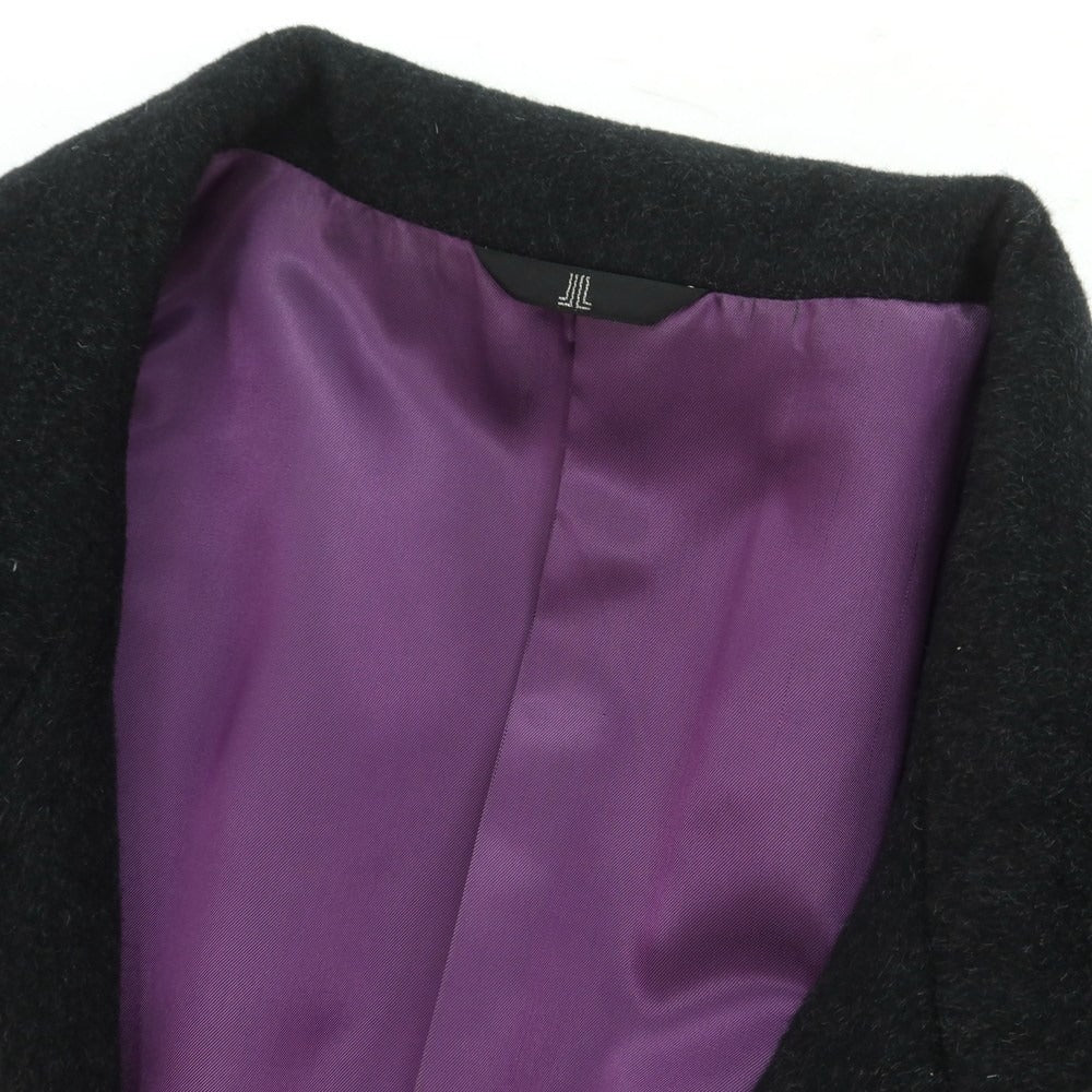 【中古】ランバンコレクション LANVIN COLLECTION アンゴラ スタンドカラー コート ブラック【 46 】【 状態ランクC 】【 メンズ 】