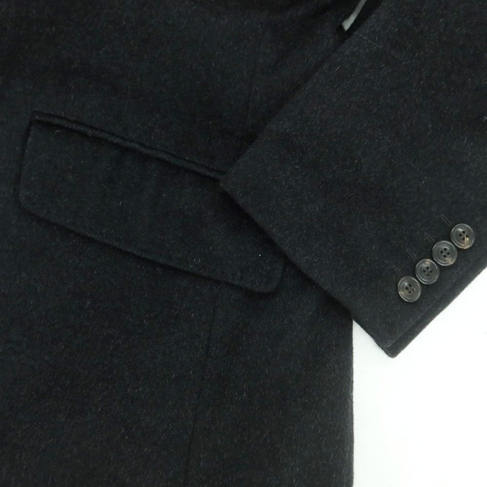 【中古】ランバンコレクション LANVIN COLLECTION アンゴラ スタンドカラー コート ブラック【 46 】【 状態ランクC 】【 メンズ 】