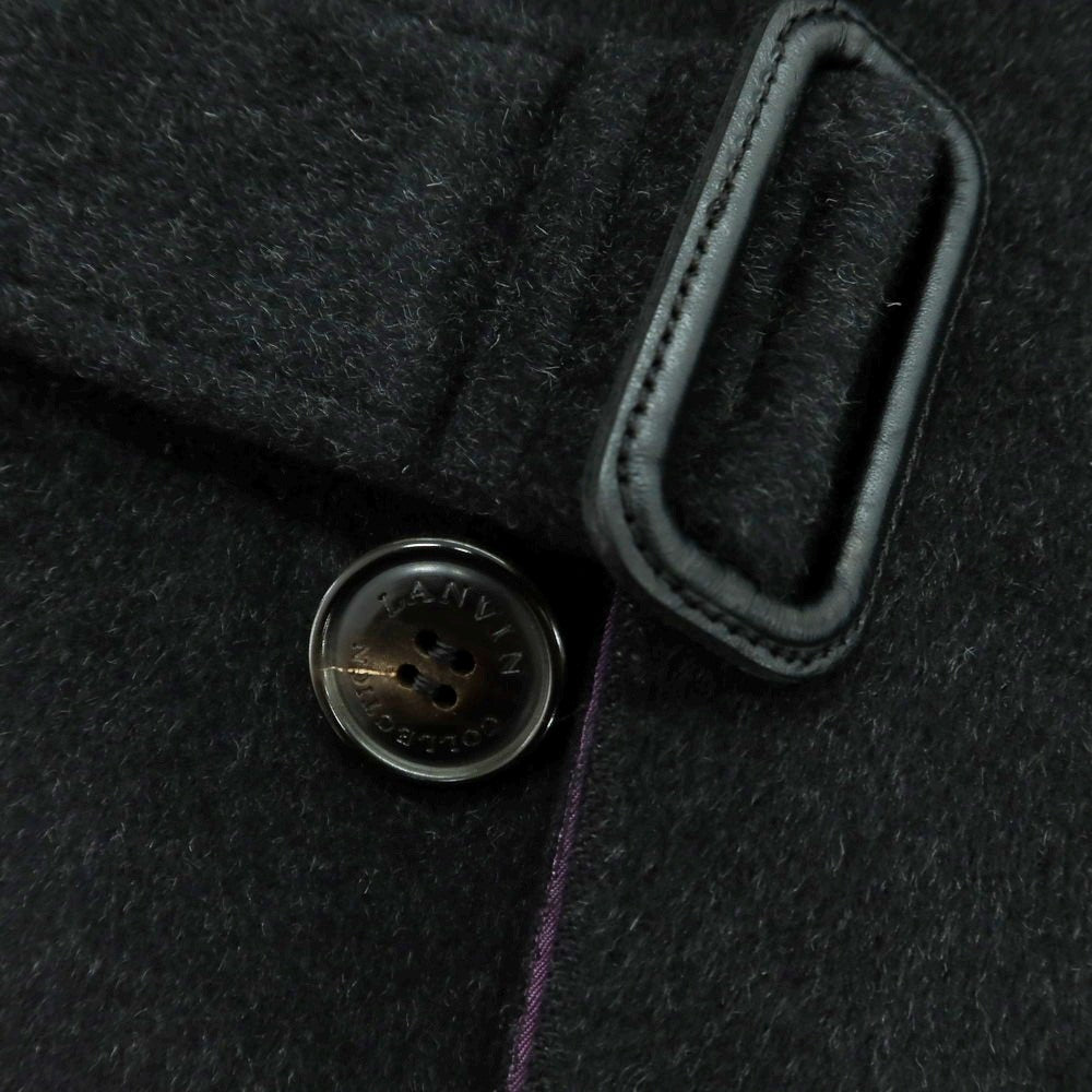 【中古】ランバンコレクション LANVIN COLLECTION アンゴラ スタンドカラー コート ブラック【 46 】【 状態ランクC 】【 メンズ 】
