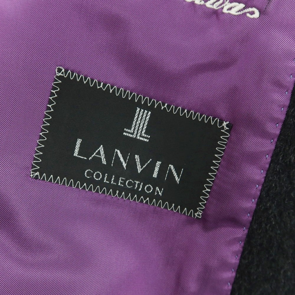 【中古】ランバンコレクション LANVIN COLLECTION アンゴラ スタンドカラー コート ブラック【 46 】【 状態ランクC 】【 メンズ 】