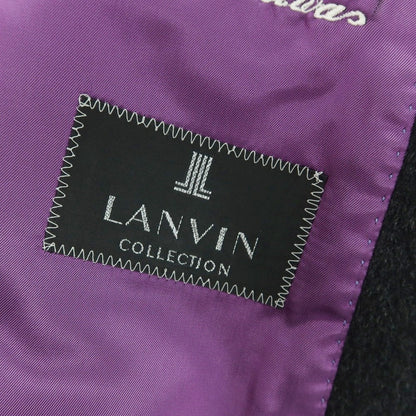 【中古】ランバンコレクション LANVIN COLLECTION アンゴラ スタンドカラー コート ブラック【 46 】【 状態ランクC 】【 メンズ 】
