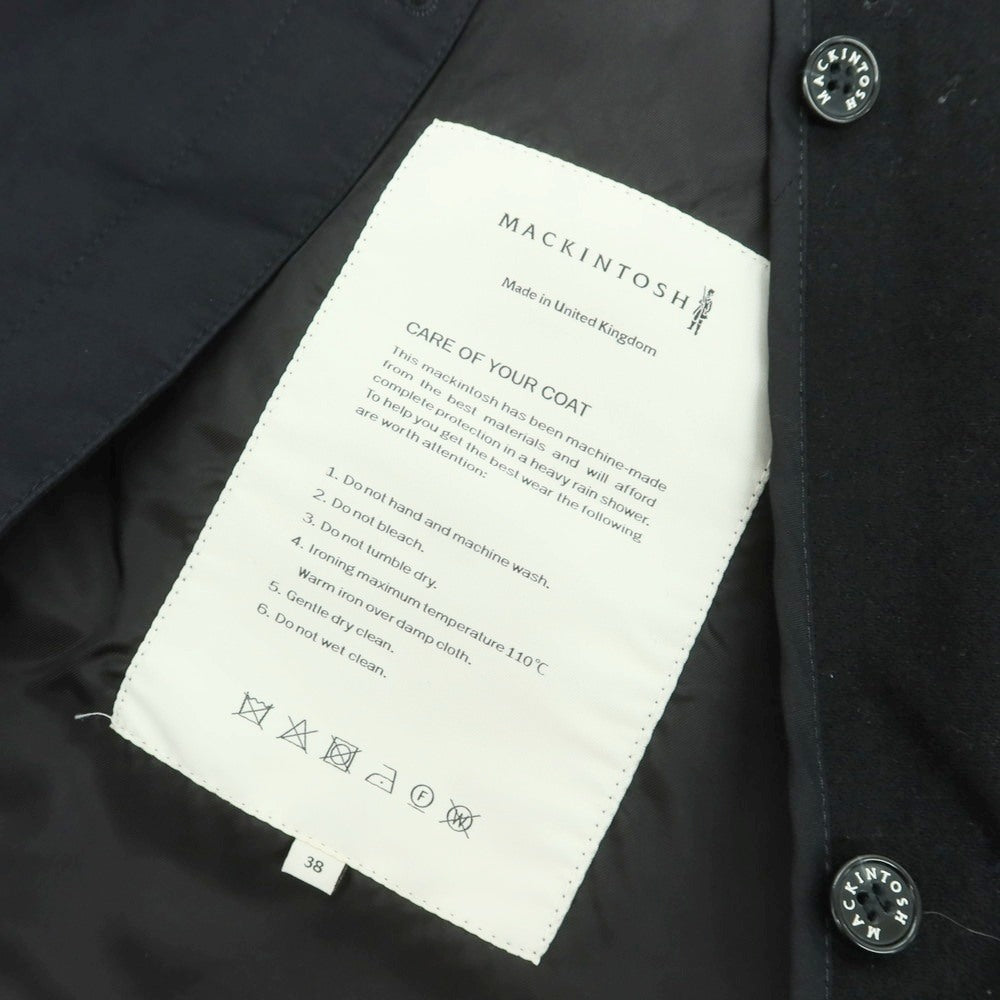 【中古】マッキントッシュ Mackintosh コットン ステンカラーコート ダークネイビー【 38 】【 状態ランクB 】【 メンズ 】