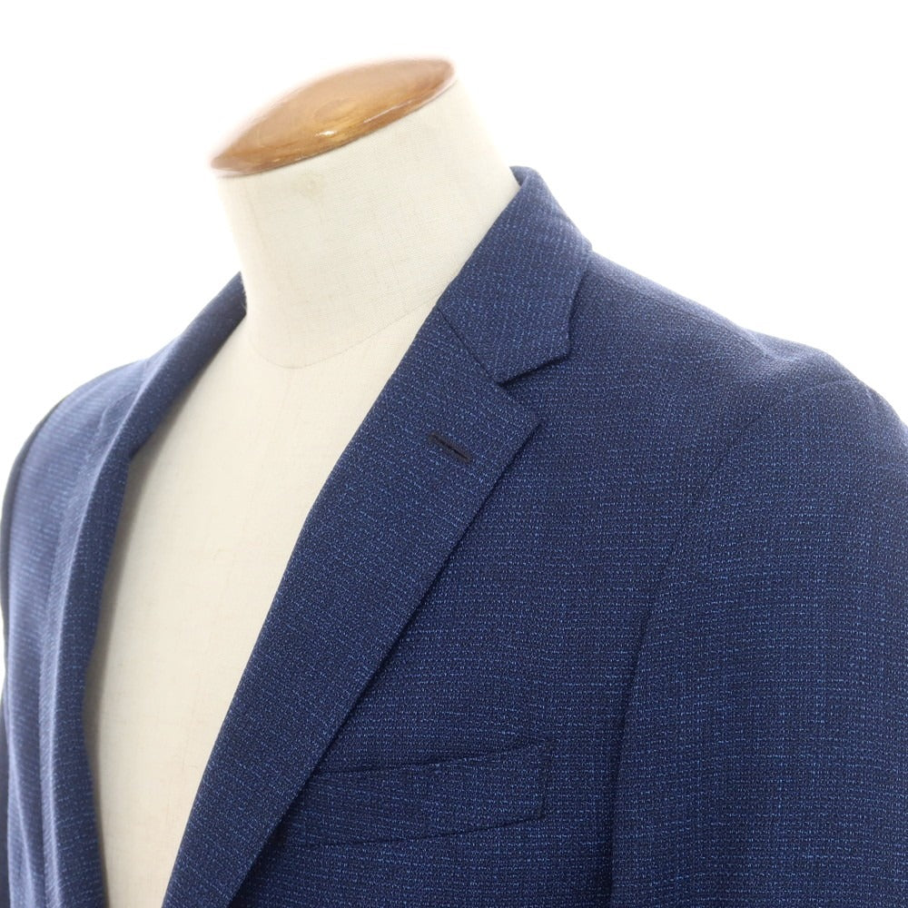 【中古】ヒューゴボス HUGO BOSS ウール 2つボタンスーツ ダークブルー【 46 】【 状態ランクC 】【 メンズ 】