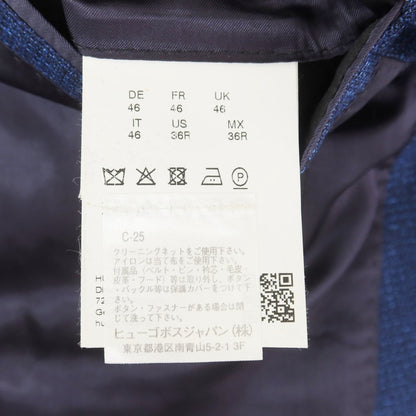 【中古】ヒューゴボス HUGO BOSS ウール 2つボタンスーツ ダークブルー【 46 】【 状態ランクC 】【 メンズ 】
