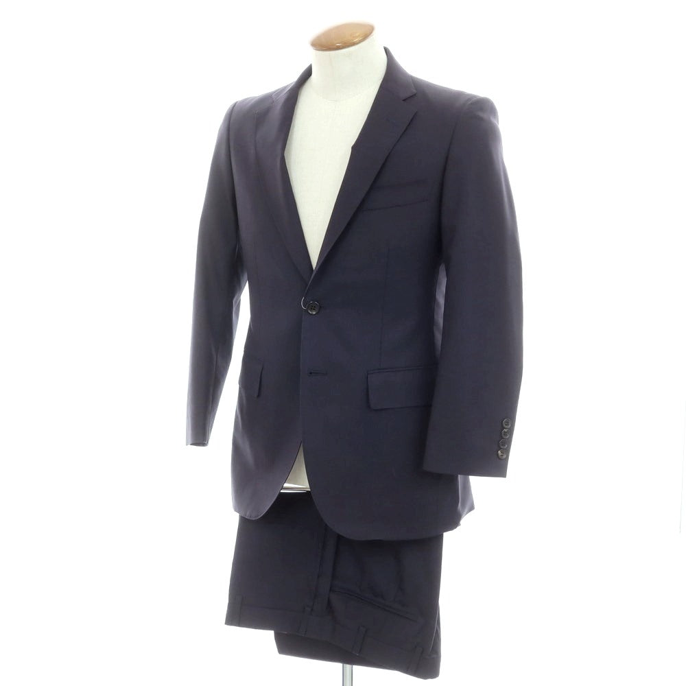 【中古】ダンヒル Dunhill ウール 2つボタンスーツ ダークネイビー【 表記なし（Ｍ位） 】【 状態ランクC 】【 メンズ 】