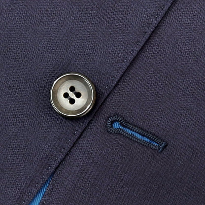 【中古】ダンヒル Dunhill ウール 2つボタンスーツ ダークネイビー【 表記なし（Ｍ位） 】【 状態ランクC 】【 メンズ 】