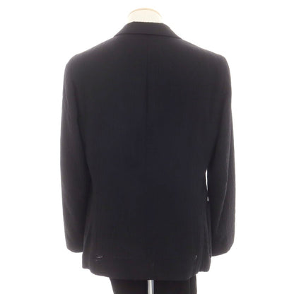 【中古】イッセイミヤケ メン ISSEY MIYAKE MEN シワ加工 ウールキュプラ 3つボタンスーツ ブラック【 1 】【 状態ランクC 】【 メンズ 】