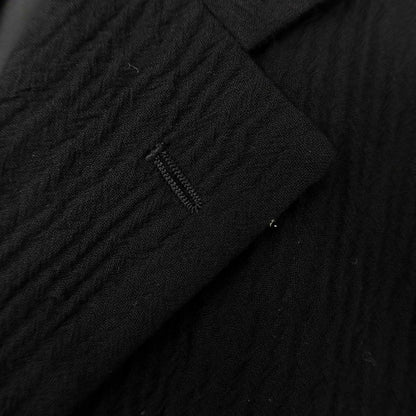 【中古】イッセイミヤケ メン ISSEY MIYAKE MEN シワ加工 ウールキュプラ 3つボタンスーツ ブラック【 1 】【 状態ランクC 】【 メンズ 】