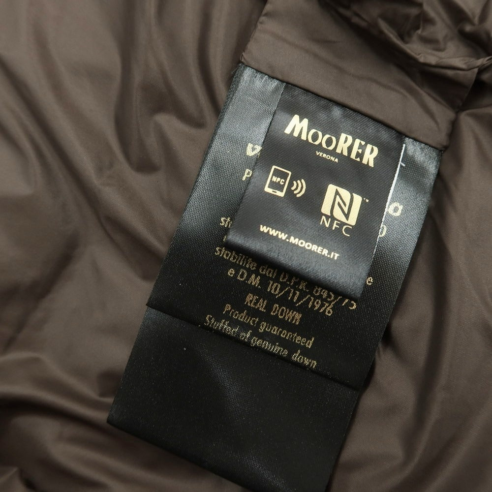 【中古】ムーレー MOORER OLIVER-L ウールカシミヤ ダブルジップ ダウンベスト ブルゾン グレージュ【 44 】【 状態ランクA 】【 メンズ 】
