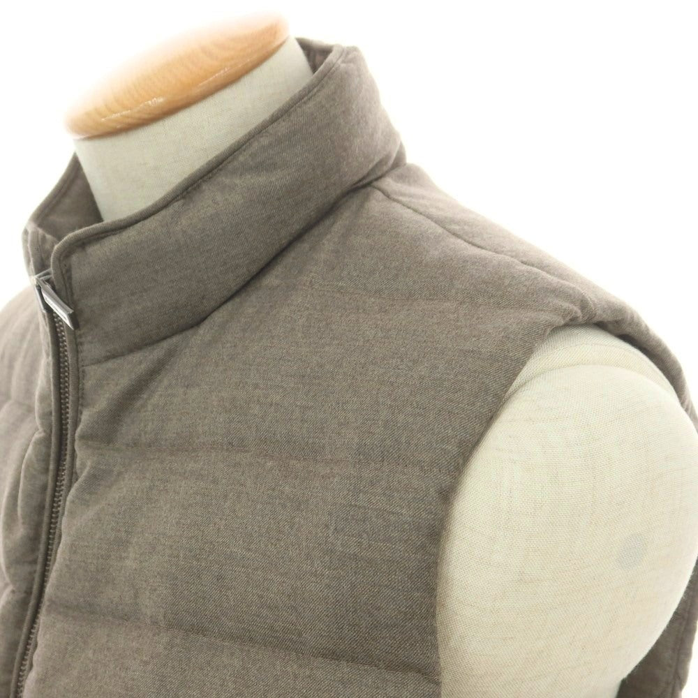【中古】ムーレー MOORER OLIVER-L ウールカシミヤ ダブルジップ ダウンベスト ブルゾン グレージュ【 44 】【 状態ランクA 】【 メンズ 】