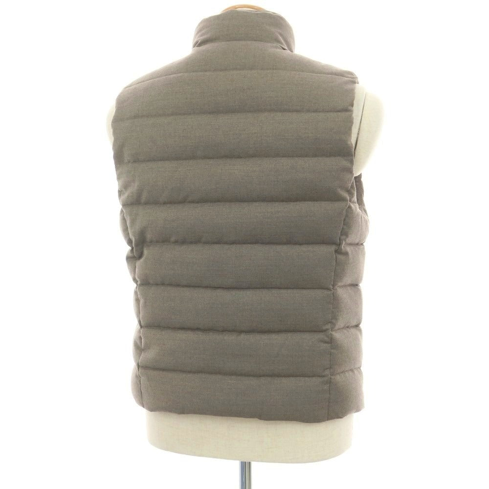 【中古】ムーレー MOORER OLIVER-L ウールカシミヤ ダブルジップ ダウンベスト ブルゾン グレージュ【 44 】【 状態ランクA 】【 メンズ 】