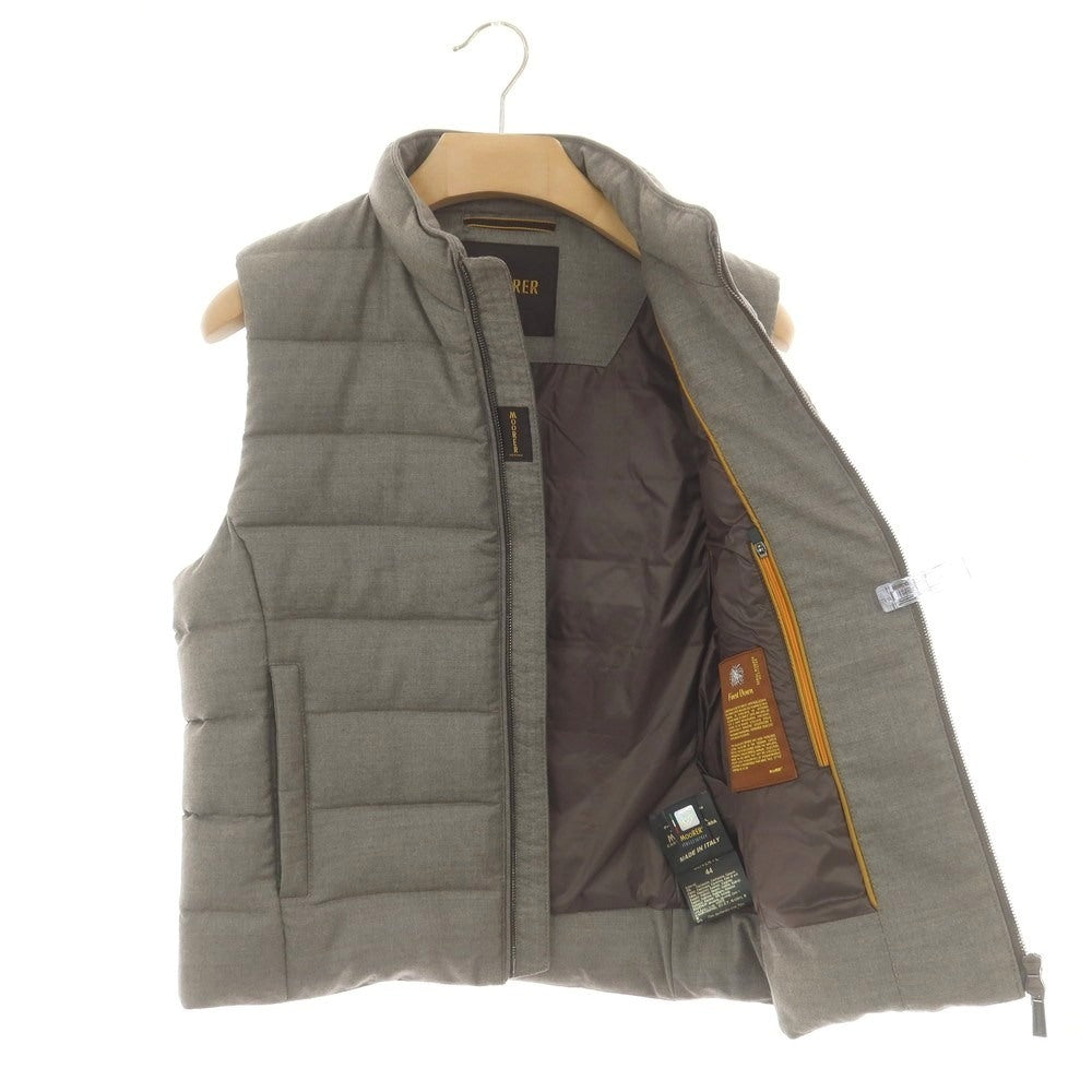 【中古】ムーレー MOORER OLIVER-L ウールカシミヤ ダブルジップ ダウンベスト ブルゾン グレージュ【 44 】【 状態ランクA 】【 メンズ 】