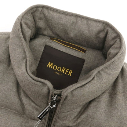 【中古】ムーレー MOORER OLIVER-L ウールカシミヤ ダブルジップ ダウンベスト ブルゾン グレージュ【 44 】【 状態ランクA 】【 メンズ 】