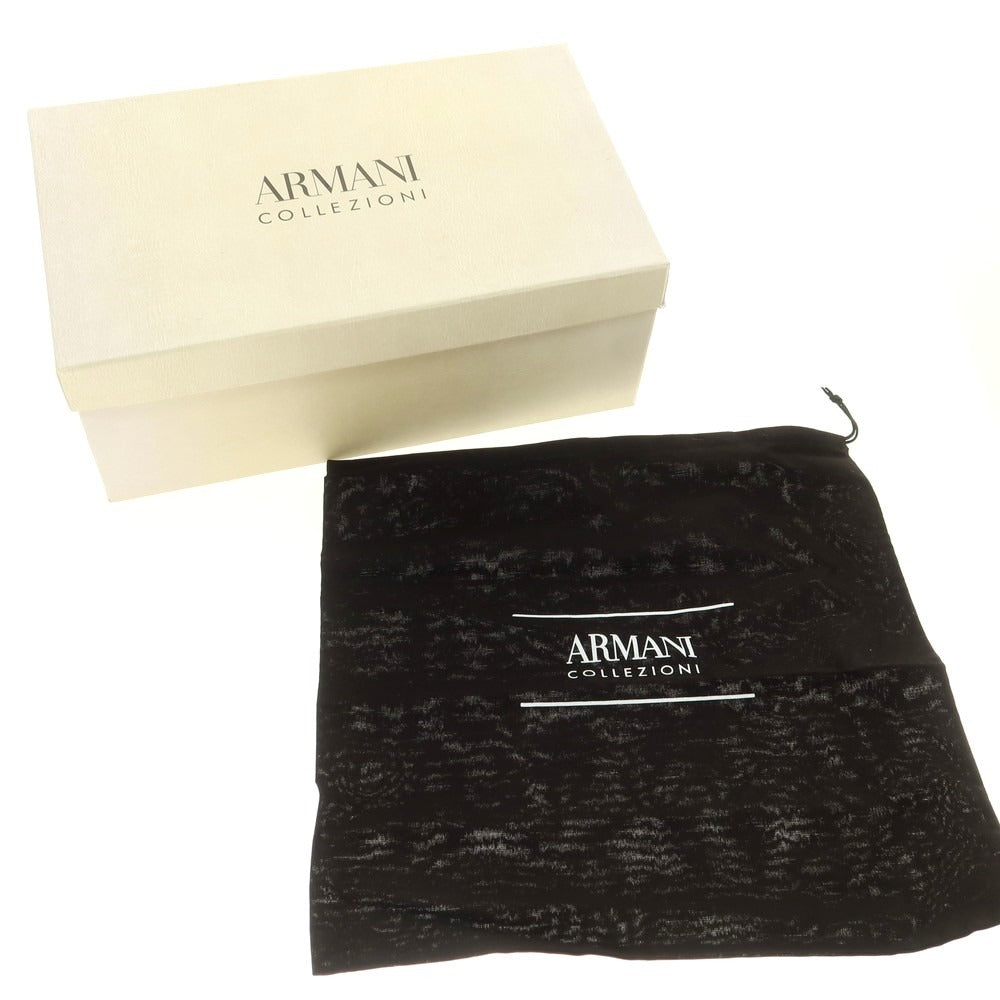 【中古】【未使用】アルマーニ コレッツォーニ ARMANI COLLEZIONI レザー スニーカー ターコイズ系【 40 】【 状態ランクS 】【 メンズ 】