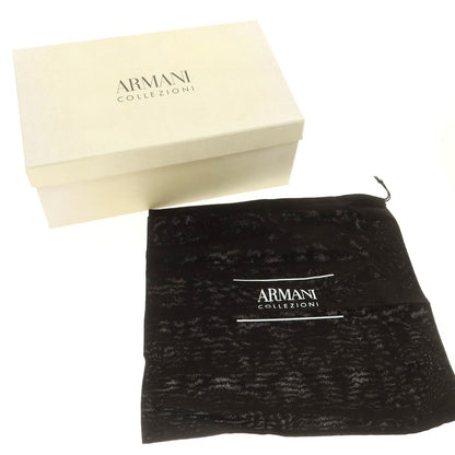 【中古】【未使用】アルマーニ コレッツォーニ ARMANI COLLEZIONI レザー スニーカー ターコイズ系【 40 】【 状態ランクS 】【 メンズ 】