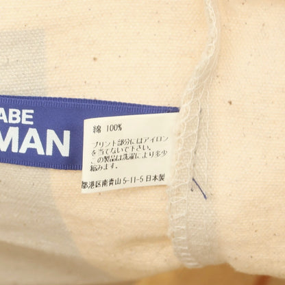 【中古】ジュンヤワタナベ マン JUNYA WATANABE MAN コットン ロゴ トートバッグ ベージュ【 状態ランクB 】【 メンズ 】