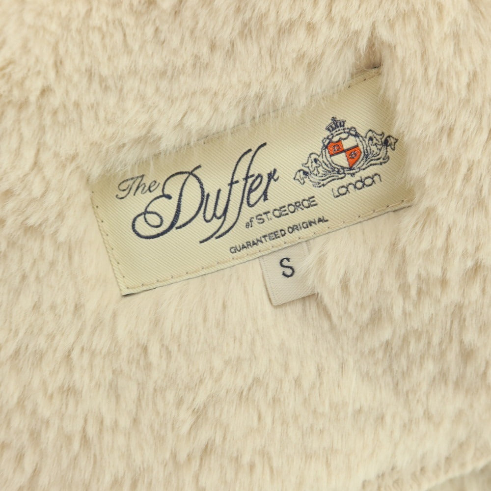 【中古】ザダファーオブセントジョージ The DUFFER of ST.GEORGE ポリエステル フェイクムートン ダブルジップ ブルゾン ベージュ【 S 】【 状態ランクB 】【 メンズ 】