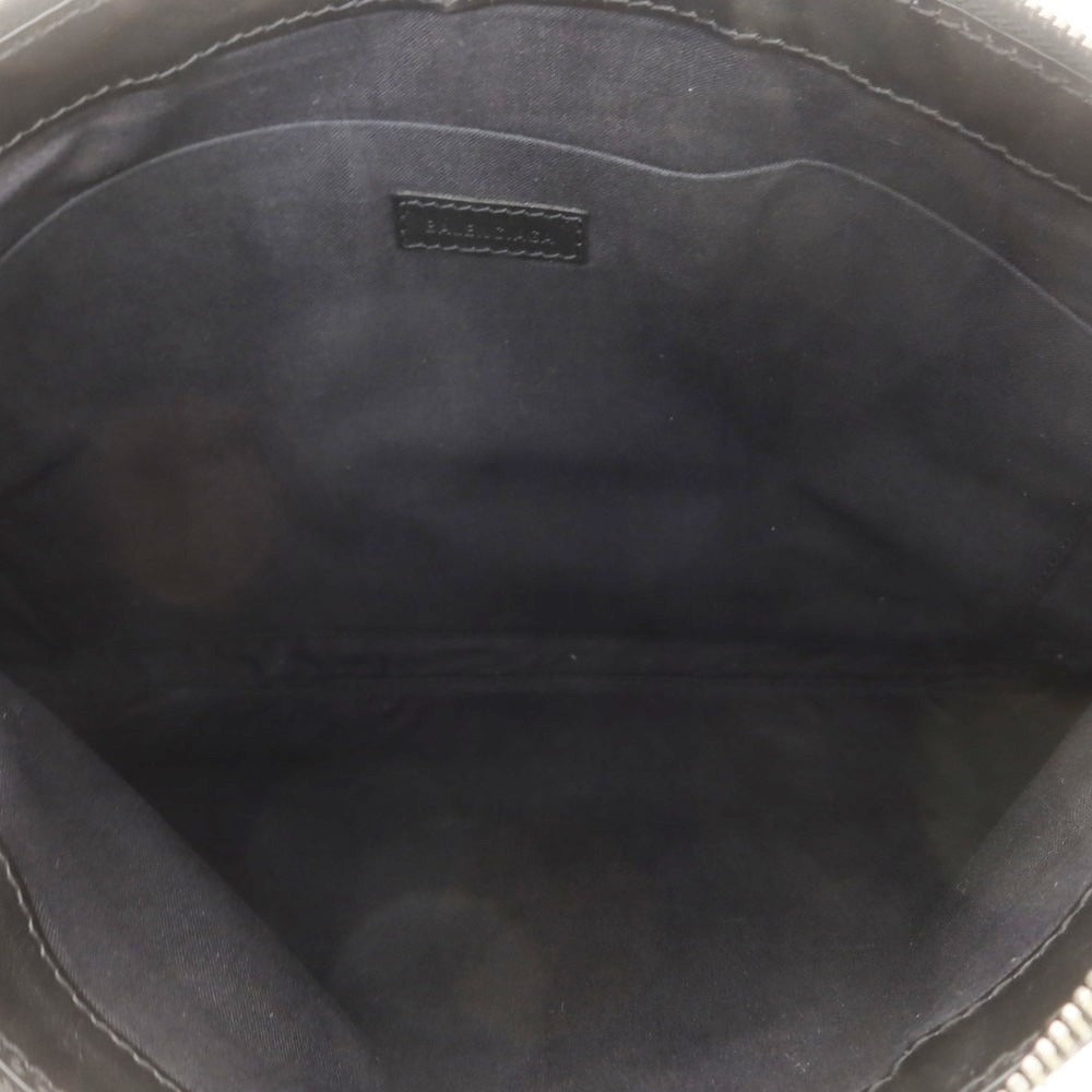 【中古】バレンシアガ BALENCIAGA キャンバス クラッチバッグ オフホワイトxブラック【 状態ランクC 】【 メンズ 】