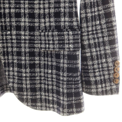 【中古】イレブンティ eleventy ウールコットン チェック ジャージージャケット ネイビーxホワイト【 44 】【 状態ランクB 】【 メンズ 】