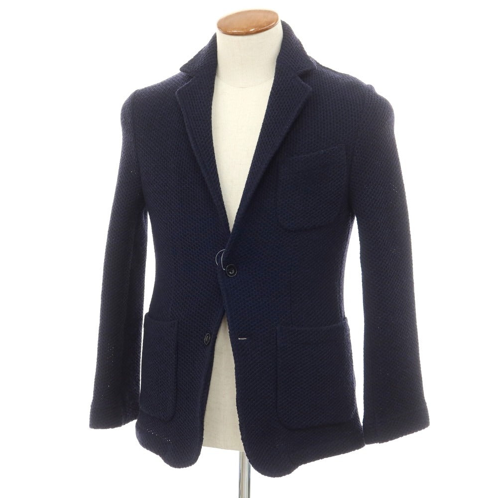 【中古】シップス SHIPS TEXBRID ポリエステルコットン ニットジャケット ネイビー【 M 】【 状態ランクA 】【 メンズ 】