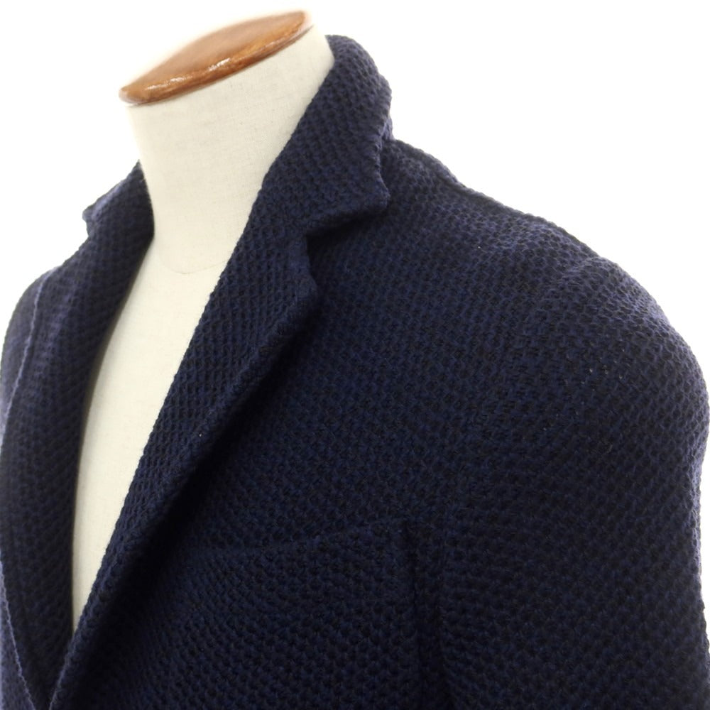【中古】シップス SHIPS TEXBRID ポリエステルコットン ニットジャケット ネイビー【 M 】【 状態ランクA 】【 メンズ 】